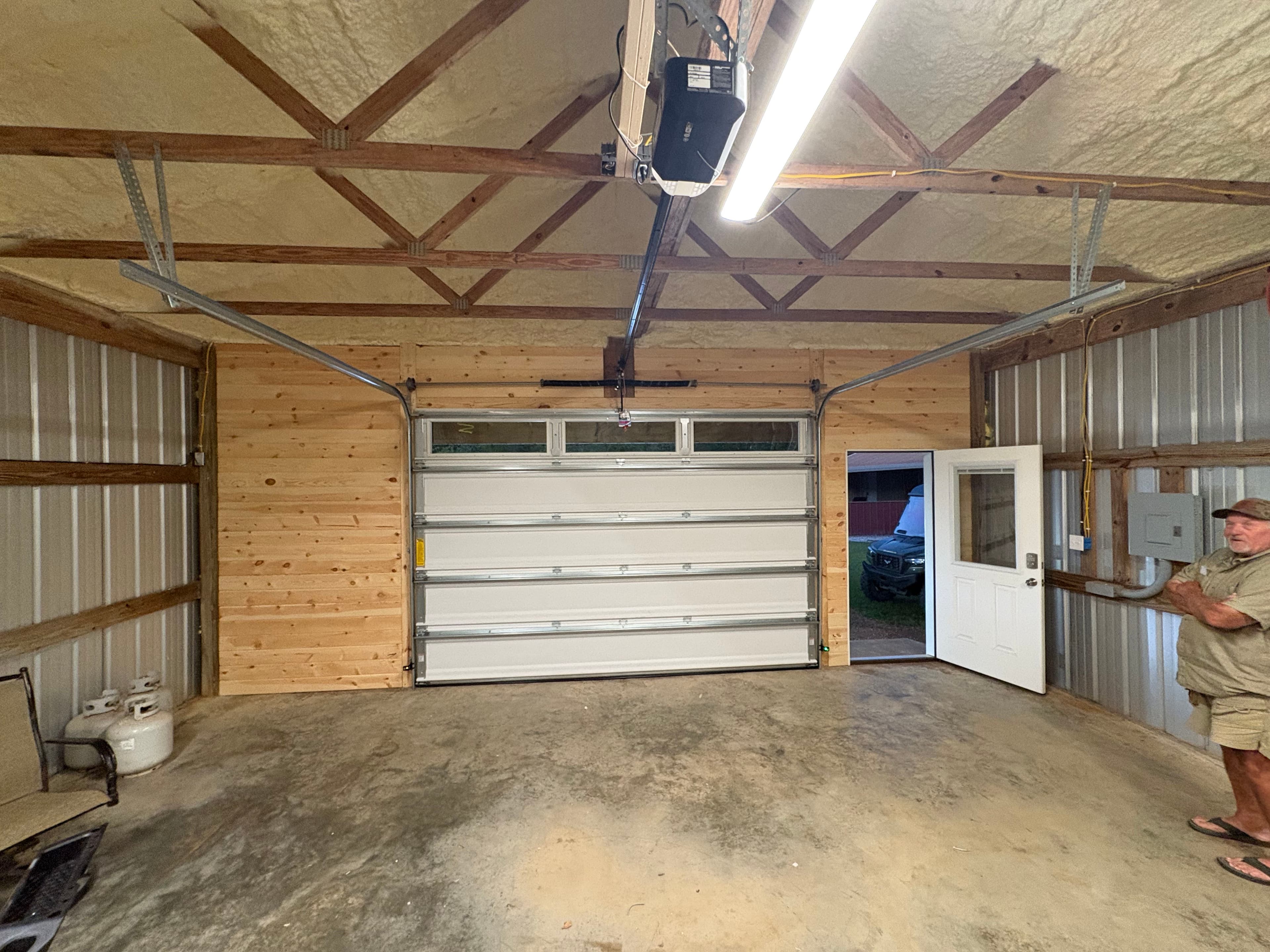Project New Garage Door and Opener Install on a Metal Shop image
