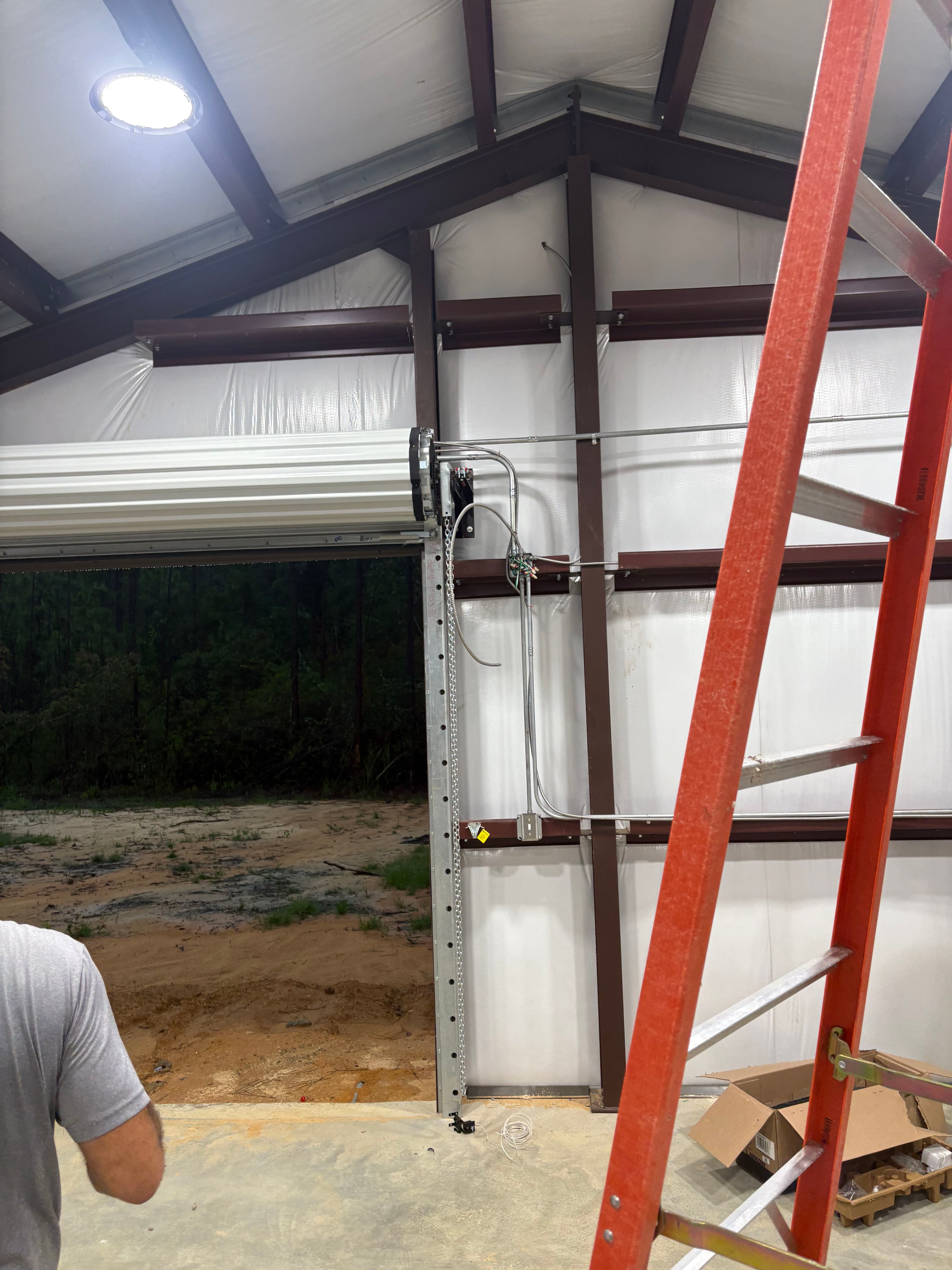 Project Commercial Garage Door Opener Install on a Metal Building image