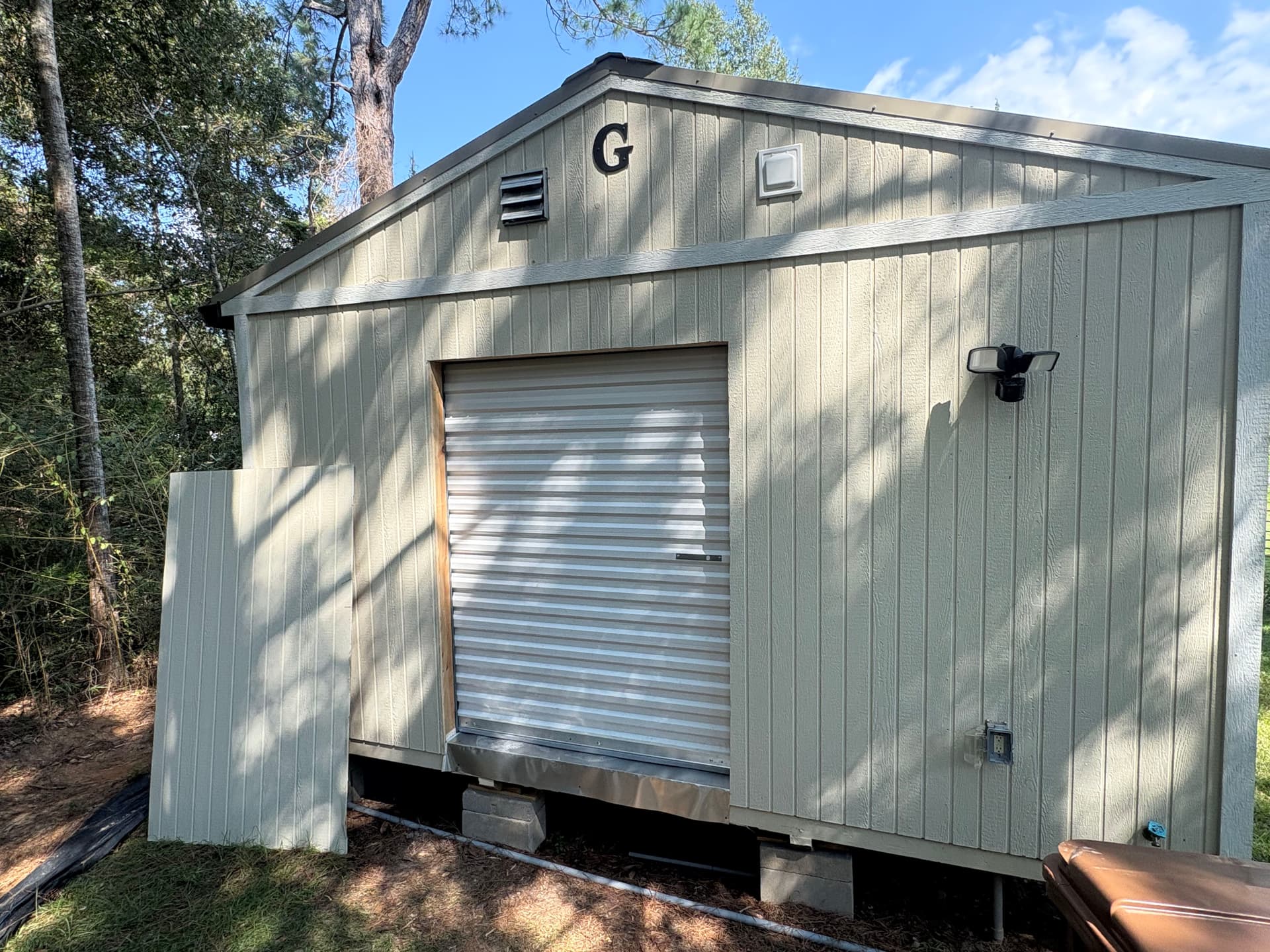 Rollup Door Installation on a Shed or Workshop