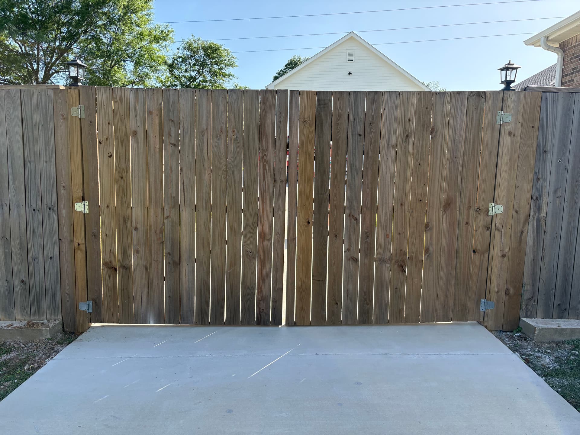 Wood Gate Upgraded with Automatic Gate Operator image