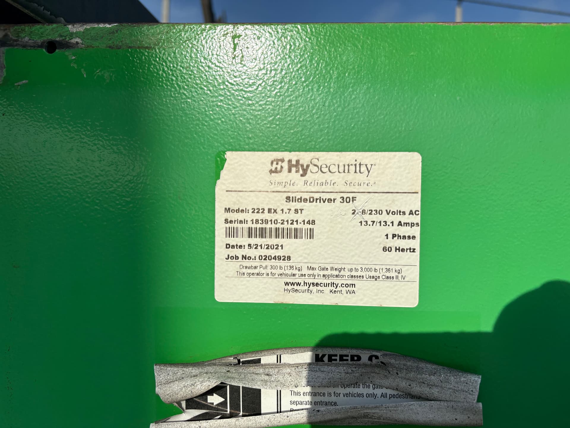 Gallery photos for Sliding Gate Repair - Motor, Wiring, and Electrical Diagnostics: Image #3