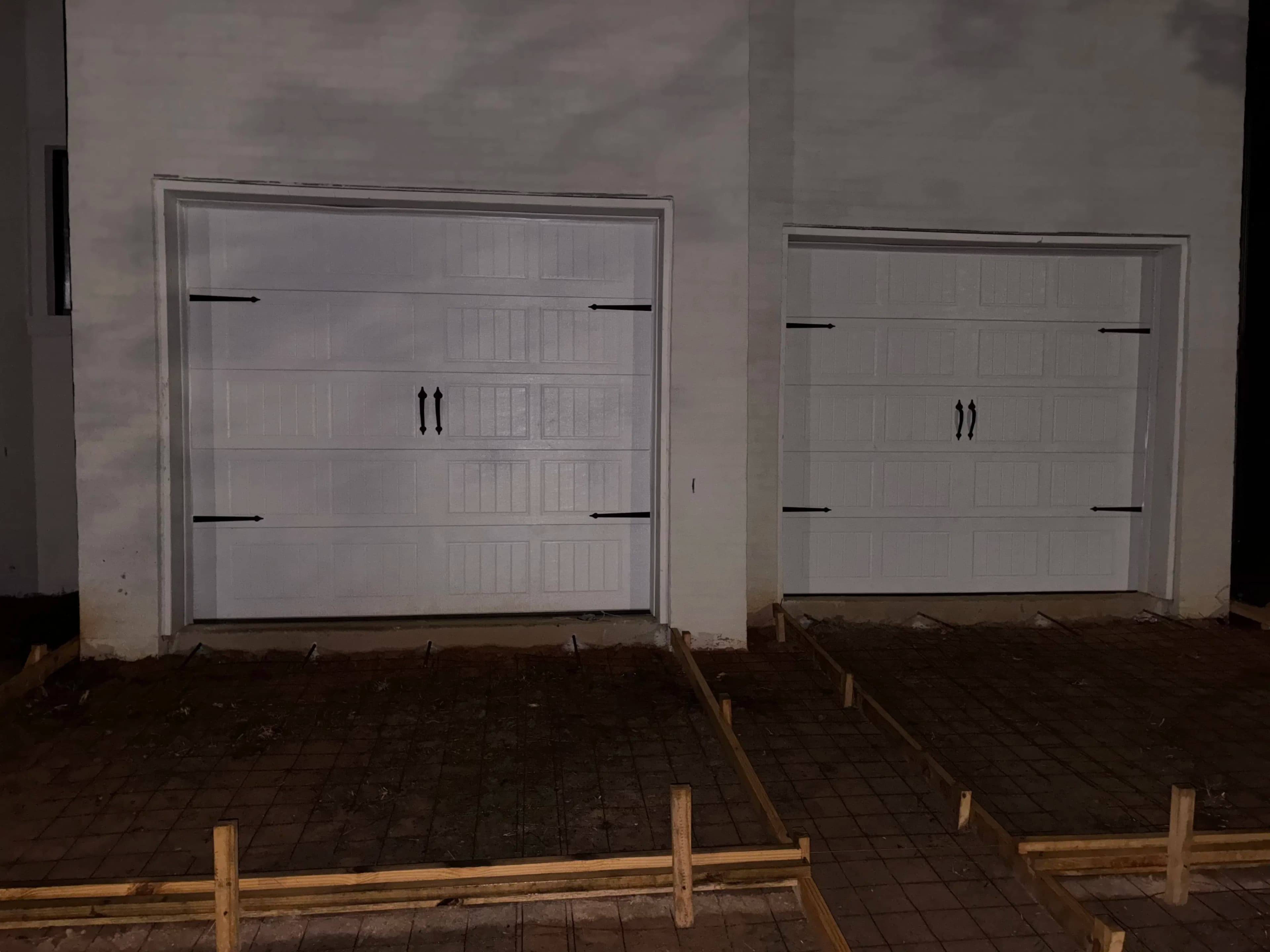 Project Two New Garage Doors Installed on a Fresh Build image